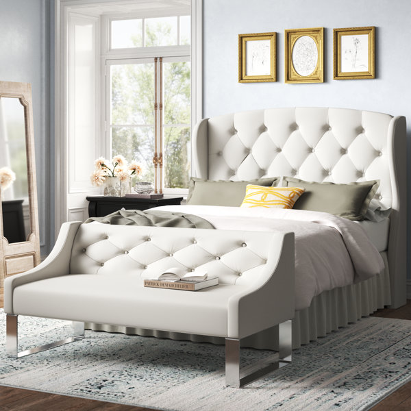 Kelly Clarkson Home Tyne Upholstered Wingback Headboard with Matching